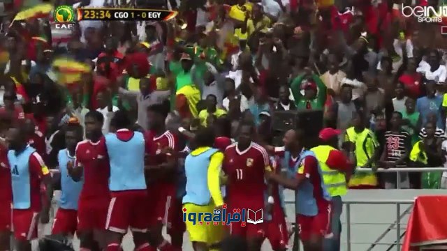 اهداف مباراة مصر والكونغو 2-1 اليوم الاحد 9/10/2016 تصفيات كأس العالم 2018