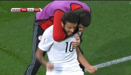Tornike Okriashvili Goal HD - Wales 1-1 Georgia 09.10.2016 HD