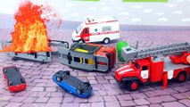 Машинки Пожарная Скорая Помощь Мусоровоз Транспортировщик Машинки для мальчиков ТехноПарк Toys Cars