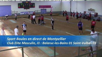 Premier tour, tir rapide en double, Club Elite Masculin, J1, Balaruc-les-Bains contre Saint-Vulbas, saison 2016-2017