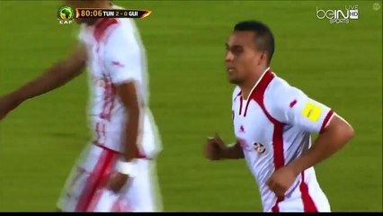 Tunisia vs Guinea 2-0  Ahmed Akaichi Goal  CAF Qualification 09-10-2016