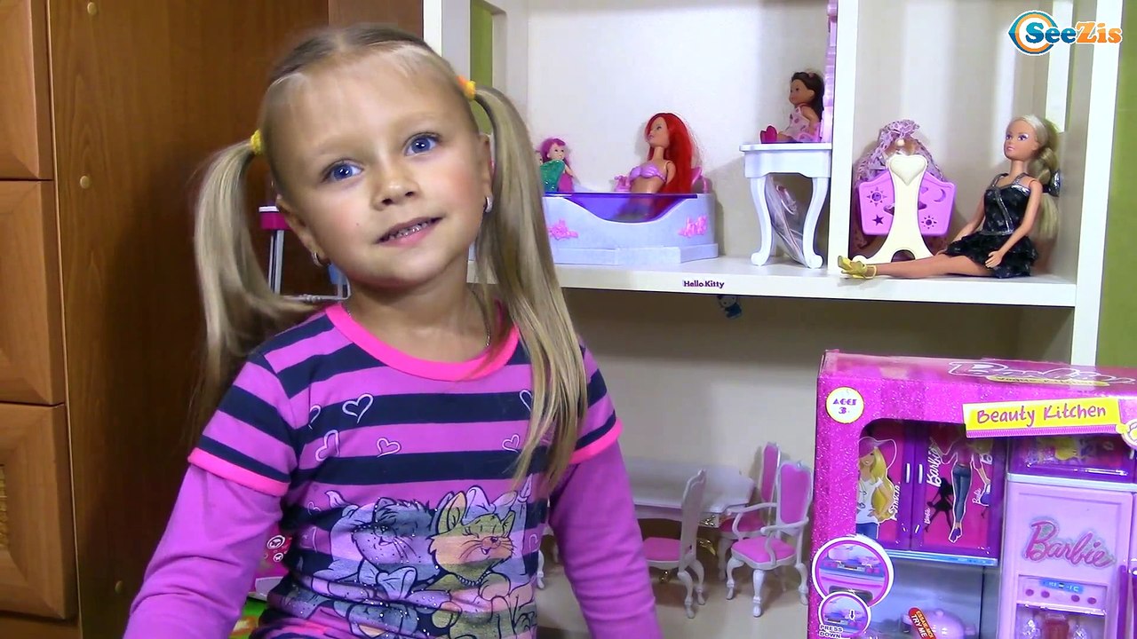 КУХНЯ ДЛЯ КУКЛЫ БАРБИ Распаковка от Ярославы Игрушки для детей Kitchen for Barbie Doll Unboxing