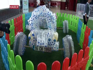 Pet şişelerden otomobil yaptılar