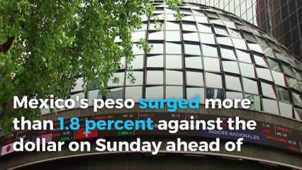 Mexican peso surges ahead of U.S. presidential debate