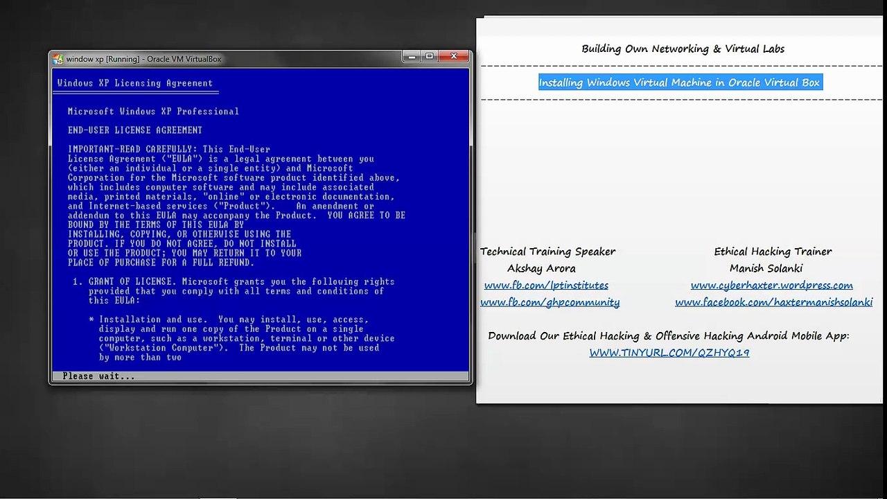 01 Installing Windows Virtual Machine in Oracle Virtual Box