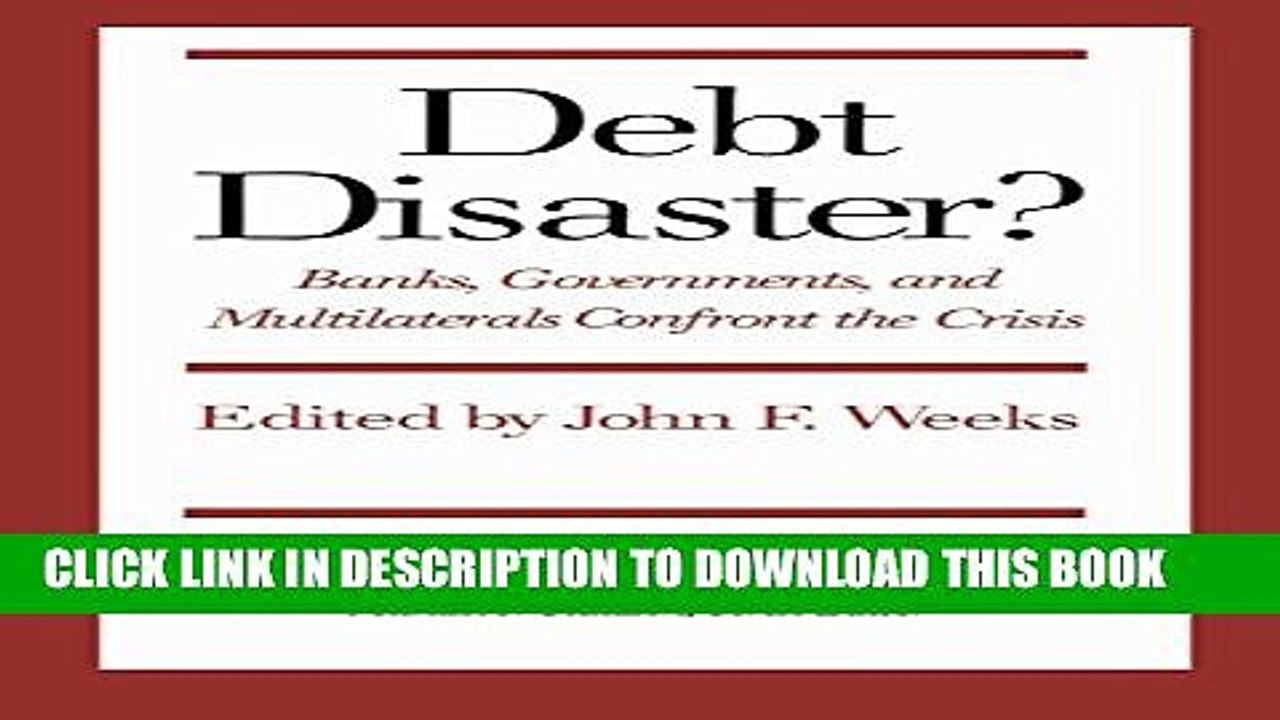 [PDF] Debt Disaster?: Banks, Government and Multilaterals Confront the Crisis (Geonomics Institute