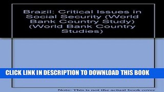 [PDF] Brazil: Critical Issues in Social Security (Country Studies) Full Online