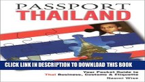 [PDF] Passport Thailand: Your Pocket Guide to Thai Business, Customs   Etiquette (