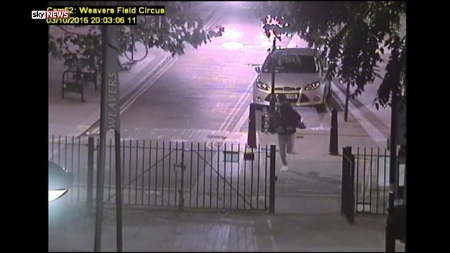 CCTV Suspects flee east London shooting