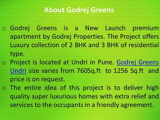 Godrej Greens Undri New Fresh Launch Project Pune
