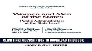 Collection Book Women and Men of the States: Public Administrators and the State Level: Public