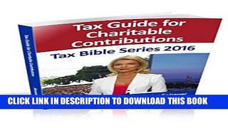 Collection Book Charitable Contributions: Tax Bible Series 2016