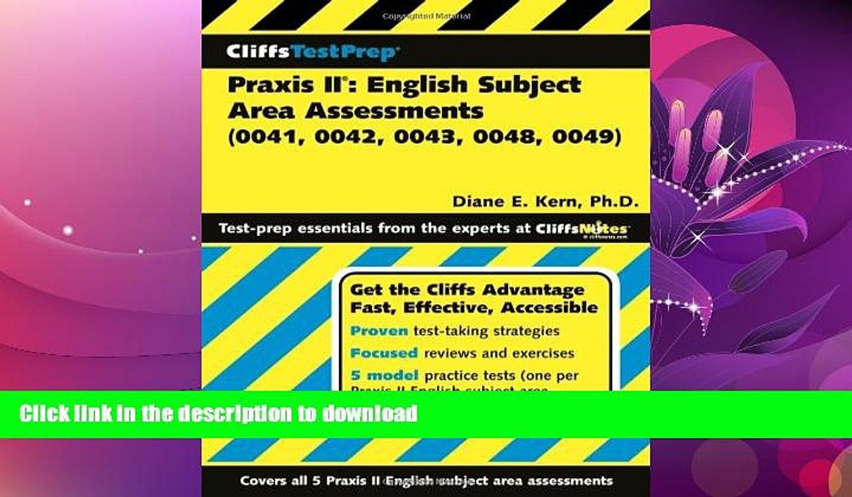 FAVORITE BOOK  CliffsTestPrep Praxis II: English Subject Area Assessments (0041, 0042, 0043,