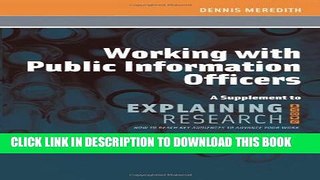 [PDF] Working with Public Information Officers: A Supplement to Explaining Research Popular Online