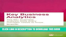 Collection Book Key Business Analytics: The 60  tools every manager needs to turn data into