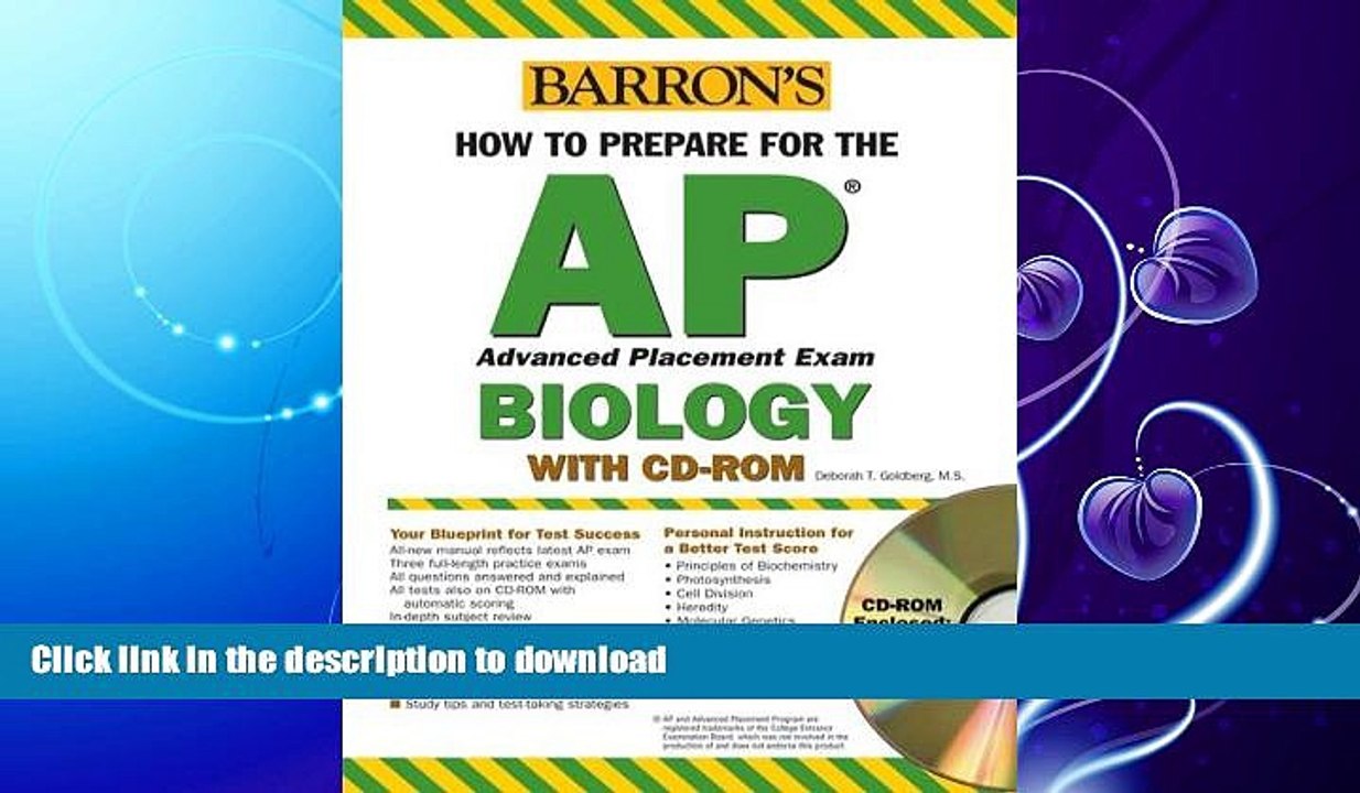 FAVORITE BOOK  How to Prepare for the AP Biology  with CD-ROM (Barron s AP Biology (W/CD)) FULL