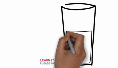 Easy Step For Kids How To Draw a Glass of Orange Juice