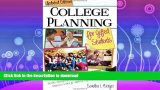 READ  College Planning for Gifted Students: Choosing and Getting into the Right College  BOOK