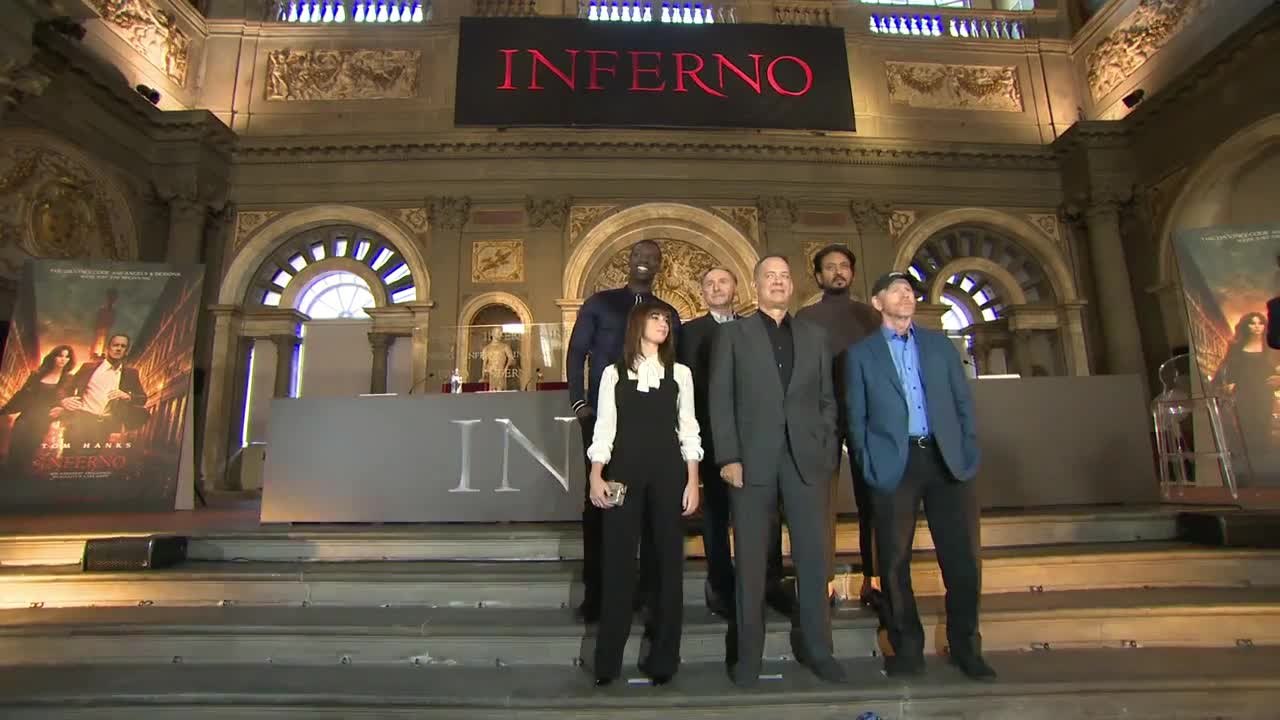 Inferno Cast At "Hall Of Five Hundred" Photocall In Florence