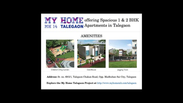1 & 2 BHK Residential Flats at My Home Talegaon in Talegaon Dabhade Pune