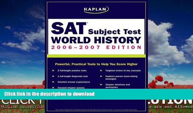 FAVORITE BOOK Kaplan SAT Subject Test: World History 2006-2007 (Kaplan SAT Subject Tests: World