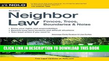 Collection Book Neighbor Law: Fences, Trees, Boundaries   Noise