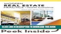 New Book Modern Real Estate Practice in North Carolina