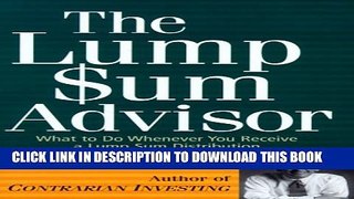 New Book The Lump Sum Advisor