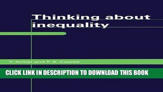 New Book Thinking about Inequality: Personal Judgment and Income Distributions