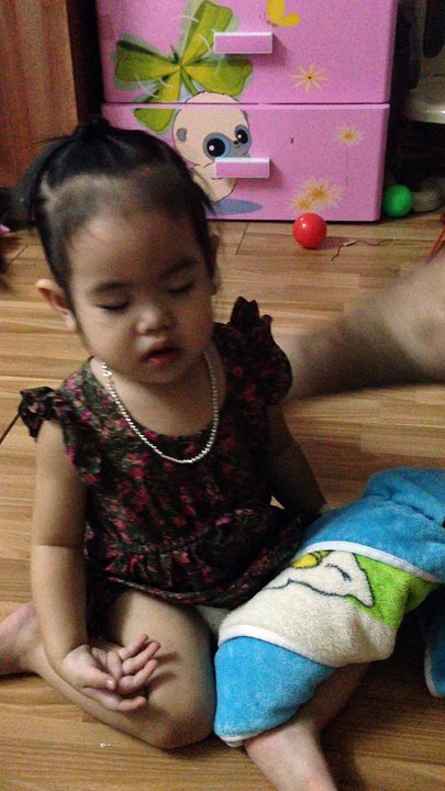 sleepiness when pulled to! adorable baby!