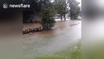 Severe flooding in North Carolina during Hurricane Matthew