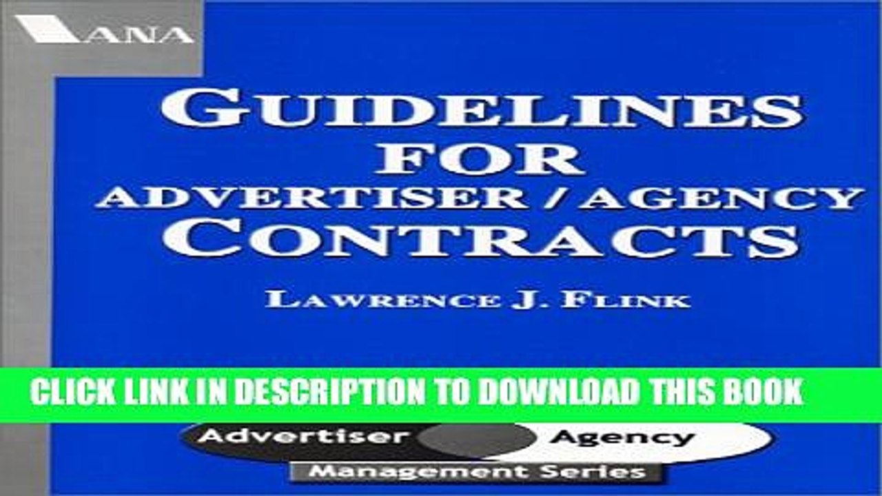 [Read PDF] Guidelines For Advertiser/Agency Contracts Ebook Online