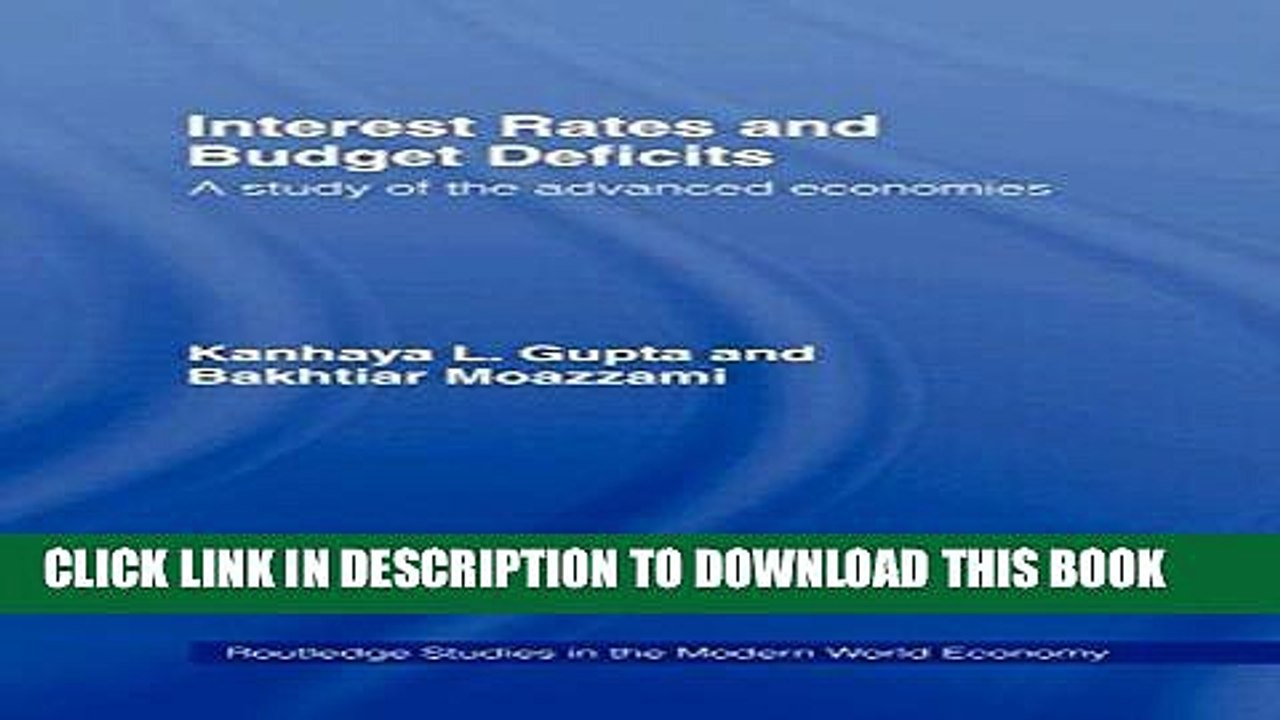 [Read PDF] Interest Rates and Budget Deficits: A Study of the Advanced Economies (Routledge