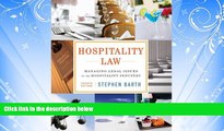 FAVORITE BOOK  Hospitality Law: Managing Legal Issues in the Hospitality Industry
