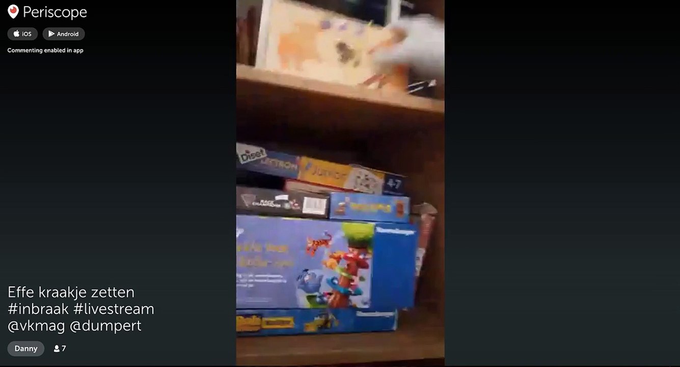 Inbreker Streamt Inbraak Live Op Internet
