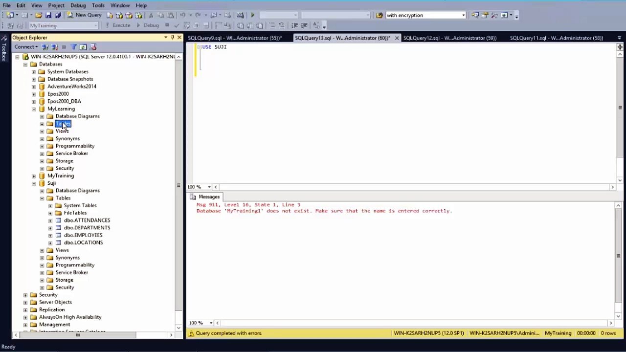 MCSA SQL (System Tables)MVA