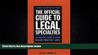 different   Official Guide to Legal Specialties (Career Guides)