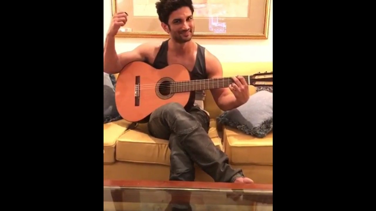 Sushant Singh Rajput Playing Guitar watch video