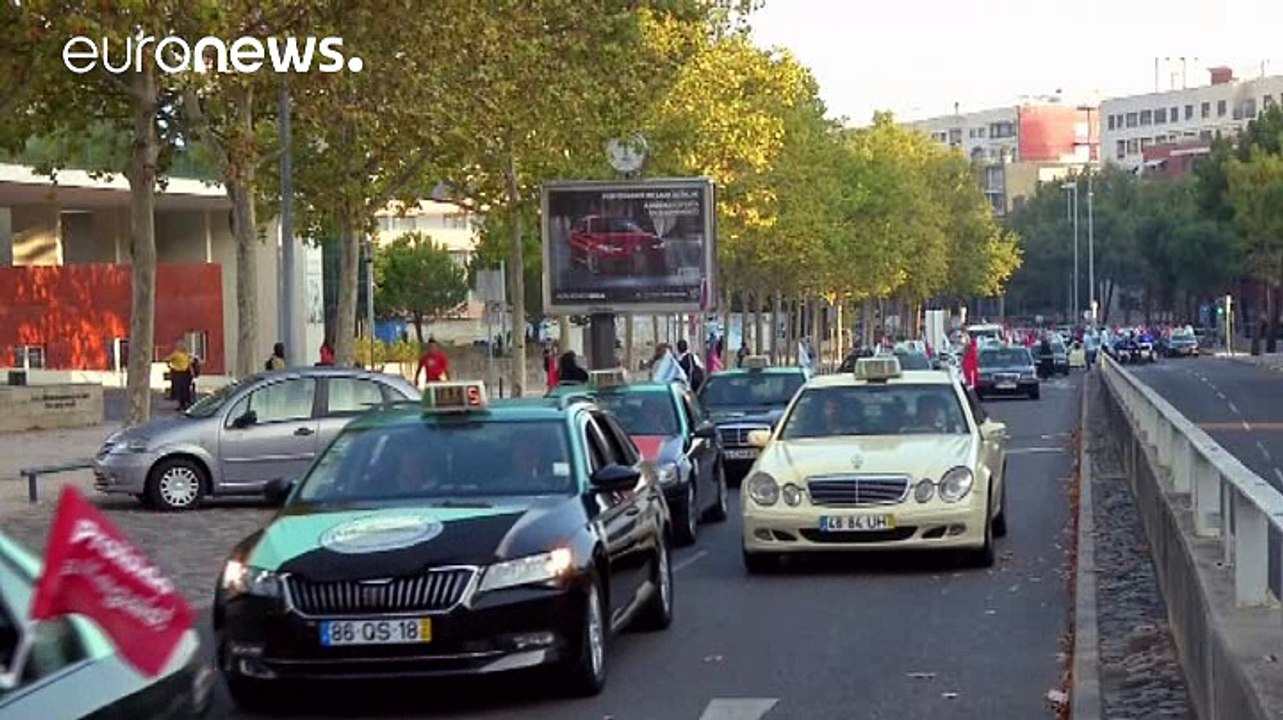 Taxifahrerproteste in Lissabon