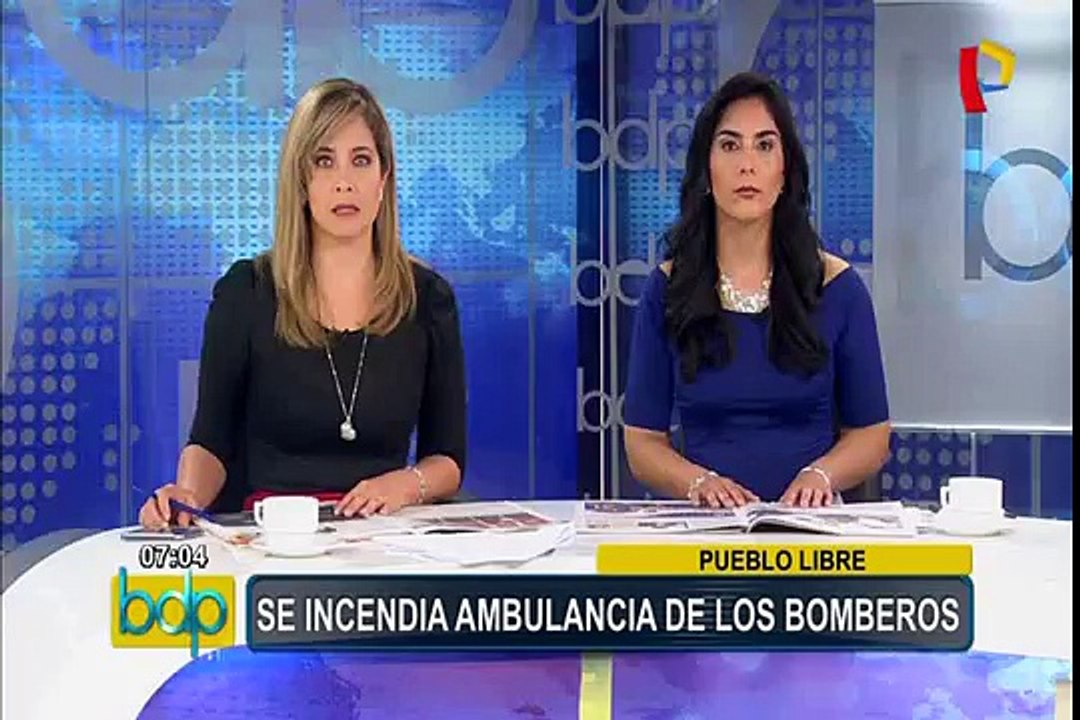 Pueblo Libre: se incendia ambulancia de Bomberos