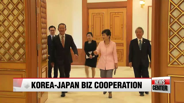 President Park meets Japanese biz leaders for greater economic cooperation