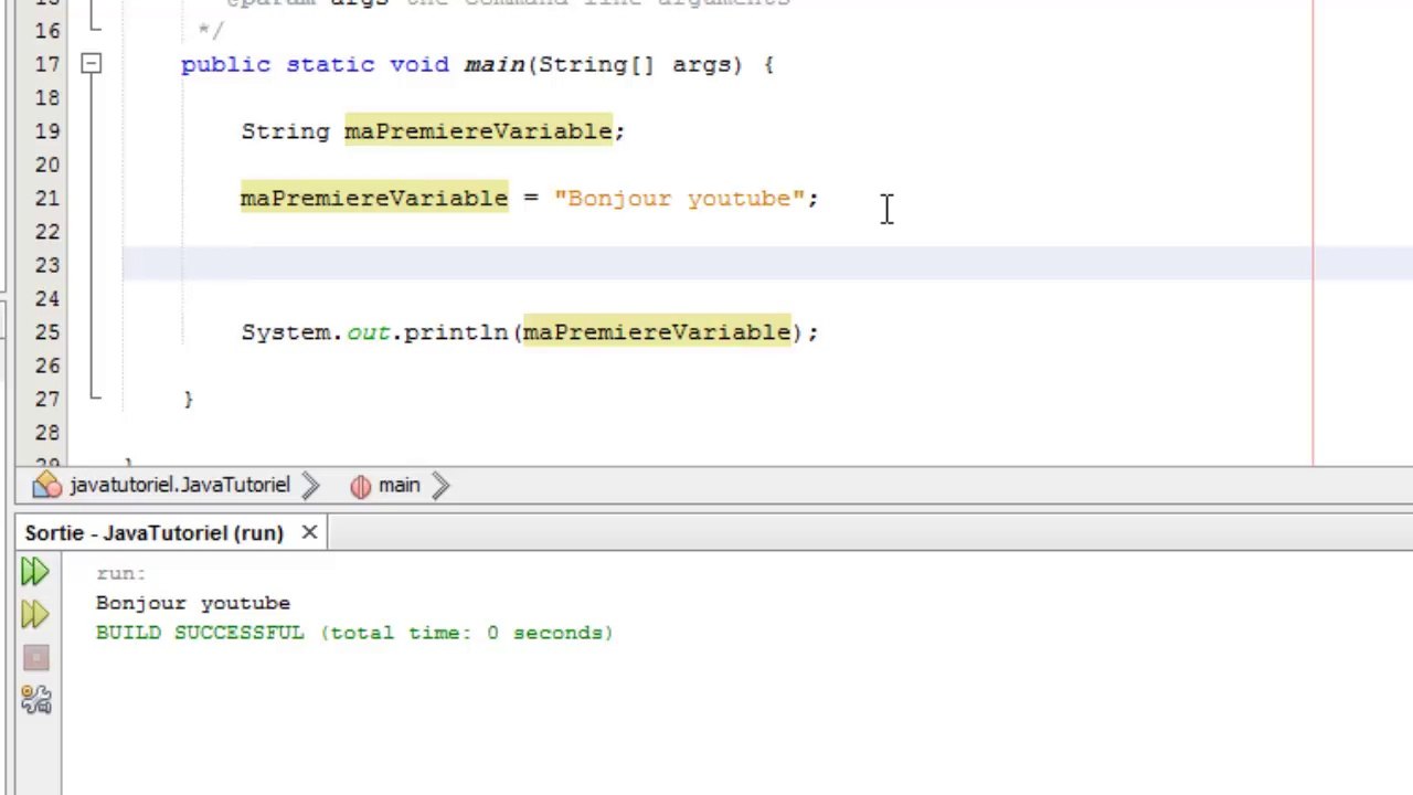 2 - Java pour les débutants - Les variables