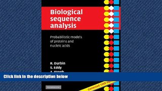 For you Biological Sequence Analysis: Probabilistic Models of Proteins and Nucleic Acids