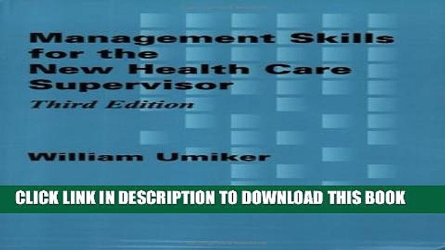 [PDF] Management Skills for New Health Care Supervisor Full Online