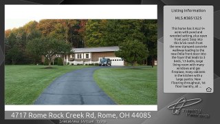 4717 Rome Rock Creek Rd, Rome, OH 44085