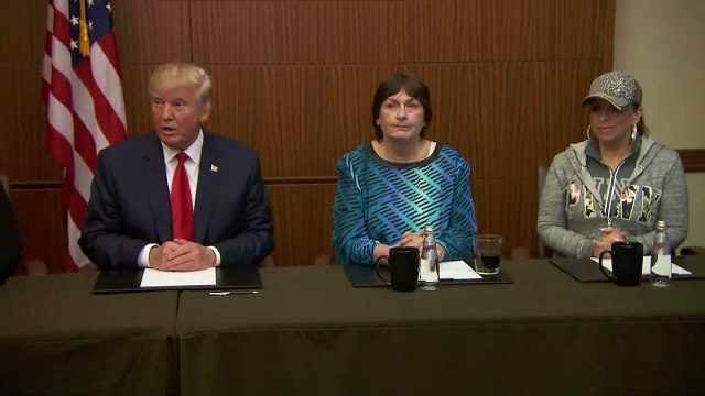 Trump appears with Bill Clinton accusers moments before debate