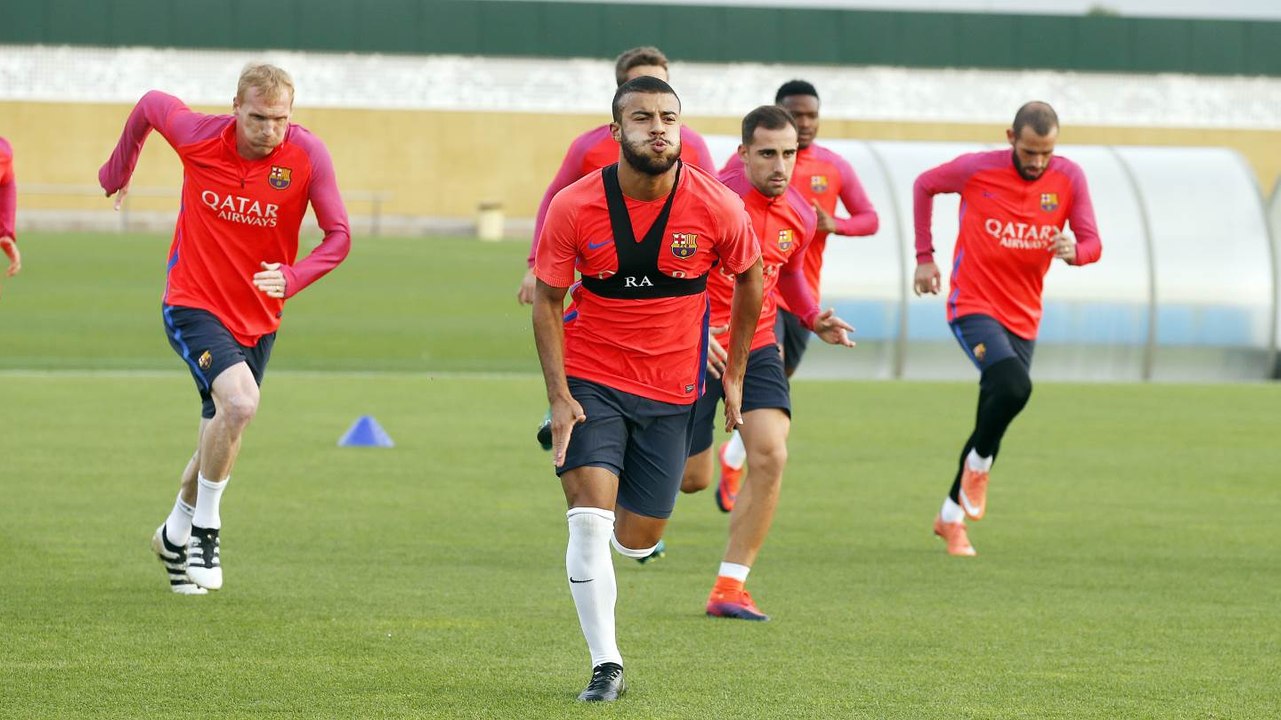 FC Barcelona training session: first workout session of the week