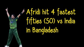 Shahid Afridi World Records In Test , ODI and T20