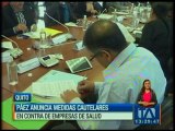 Páez anuncia medidas cautelares en contra de empresas de salud