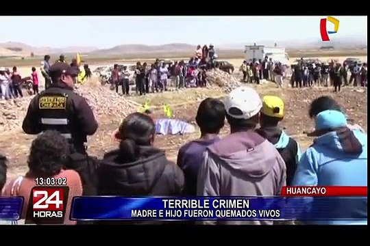 Madre e hijo fueron quemados vivos en Huancayo